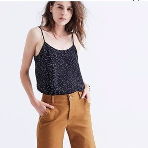 Madewell Silk Inset Cami in Dot Scatter size 00